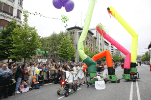 carros con mangas hinchables