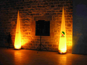 conos illuminados hinchables
