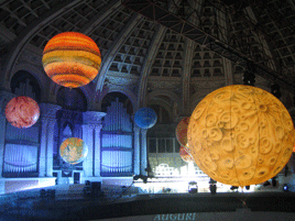 planetas  con luz hinchables