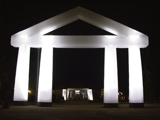 Portico con luz