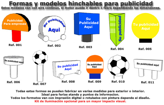 formas inflables